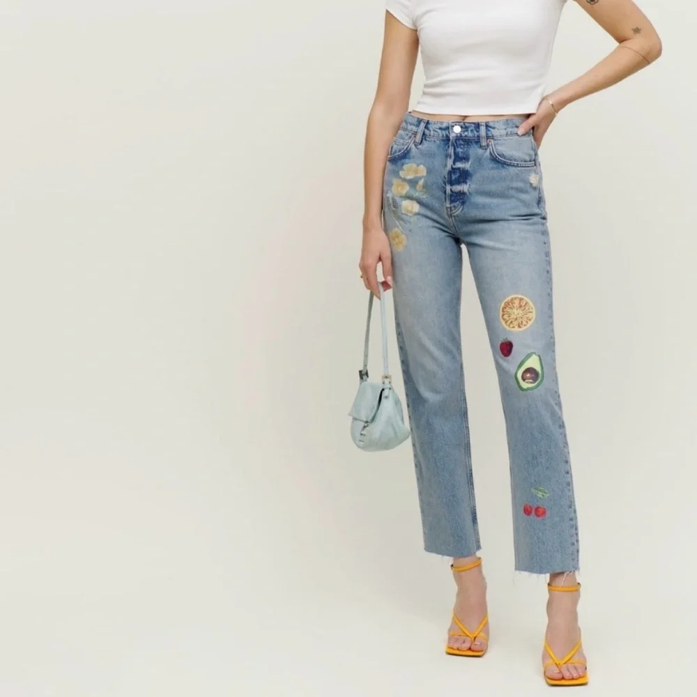 Reformation Cynthia High Rise Straight Jeans in Paradise size 29 NWT - Picture 2 of 8